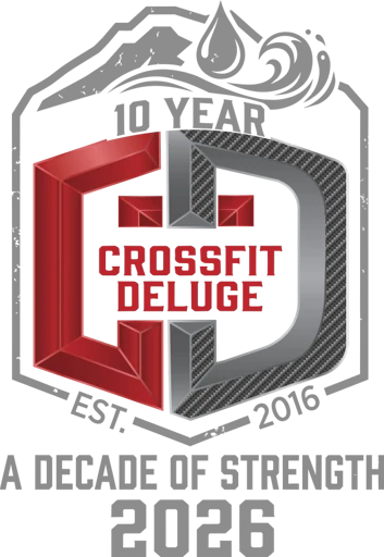 CrossFit Deluge 10 Year Anniversary Logo